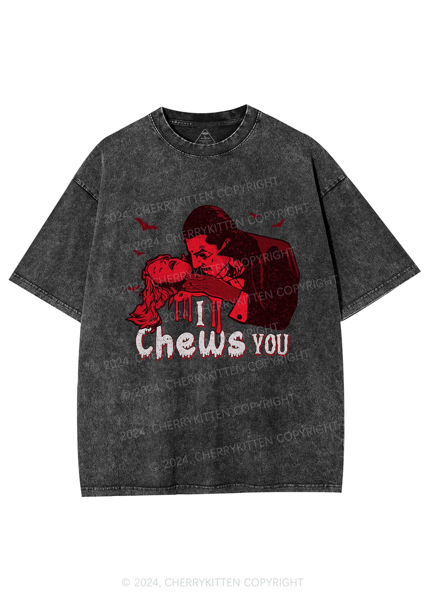 Halloween Chews You Y2K Washed Tee Cherrykitten