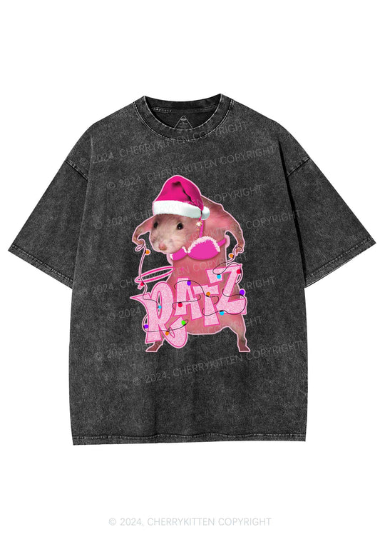 Christmas Ratz Y2K Washed Tee Cherrykitten