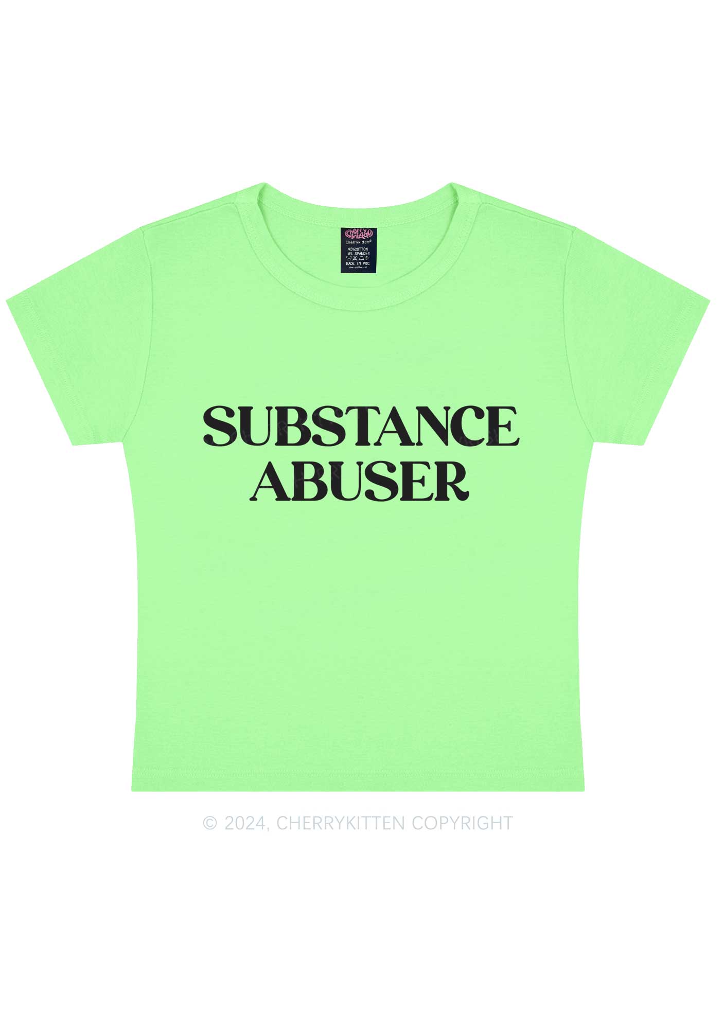 Substance Abuser Y2K Baby Tee Cherrykitten