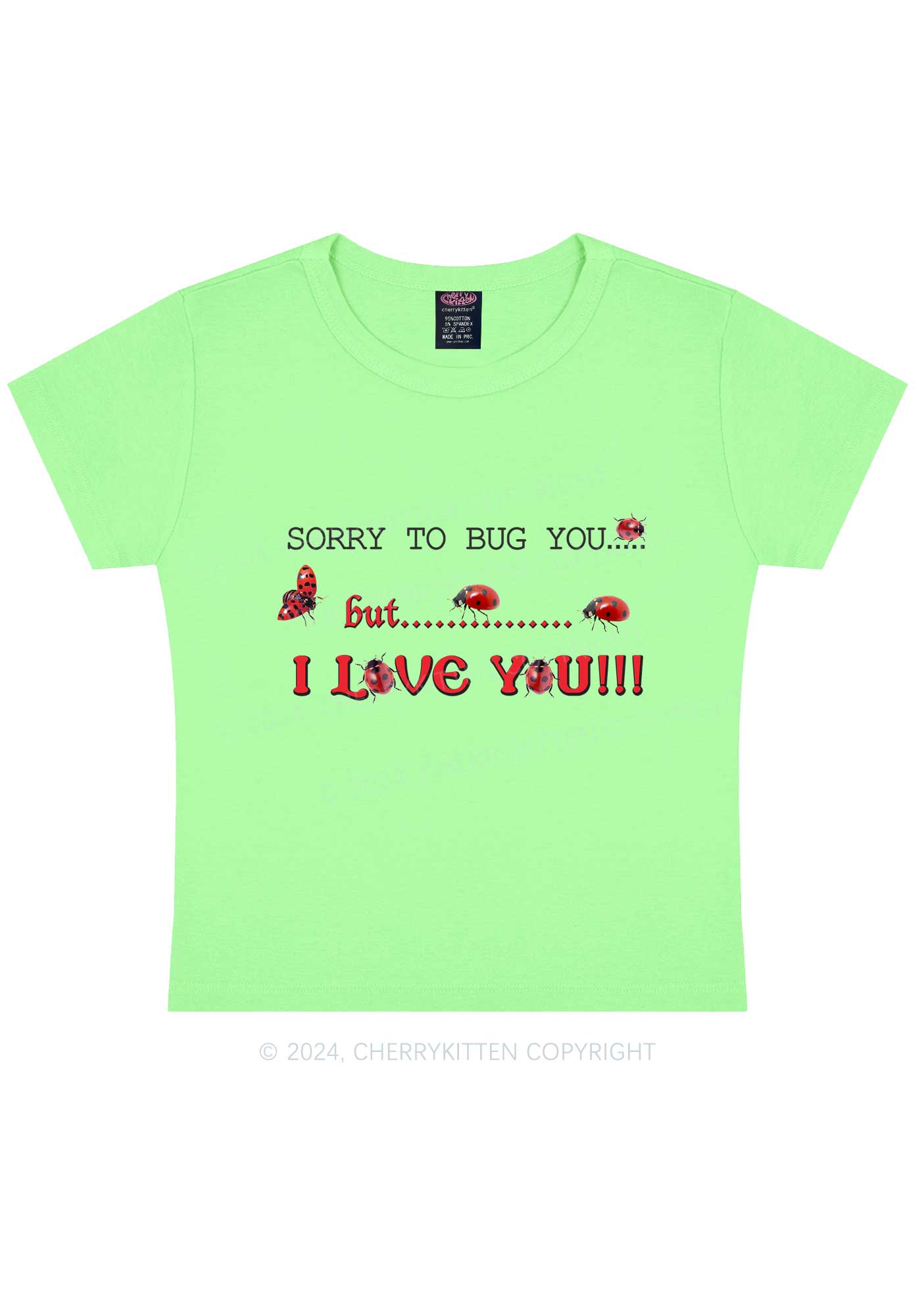 Sorry To Bug You Y2K Baby Tee Cherrykitten