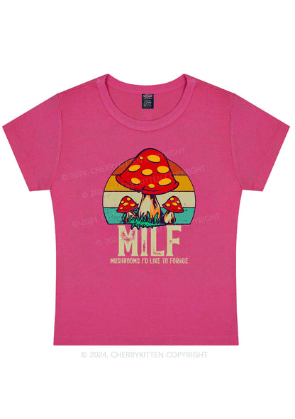 Mxxf Mushrooms Y2K Baby Tee Cherrykitten