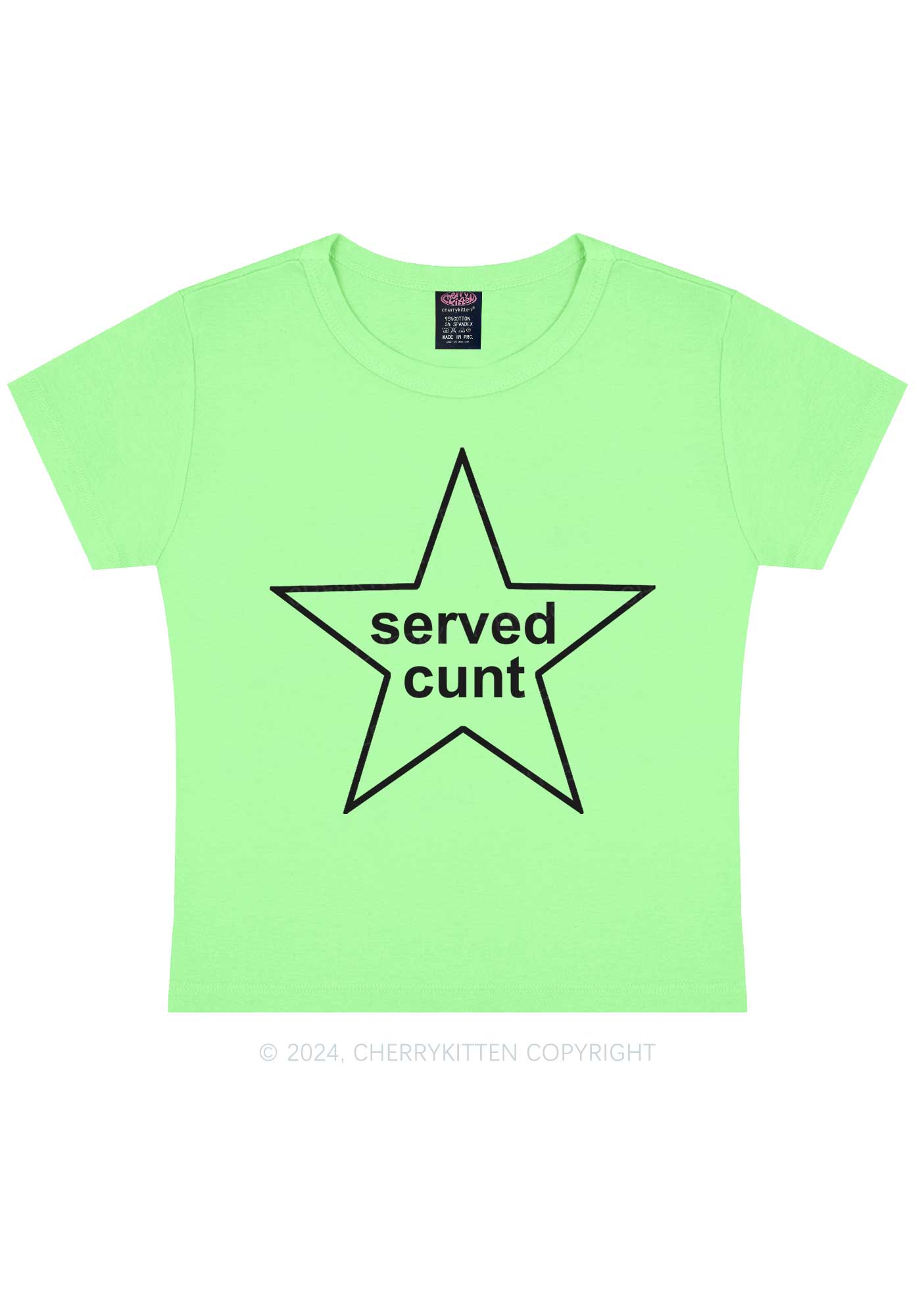 Served Cxxt Star Y2K Baby Tee Cherrykitten