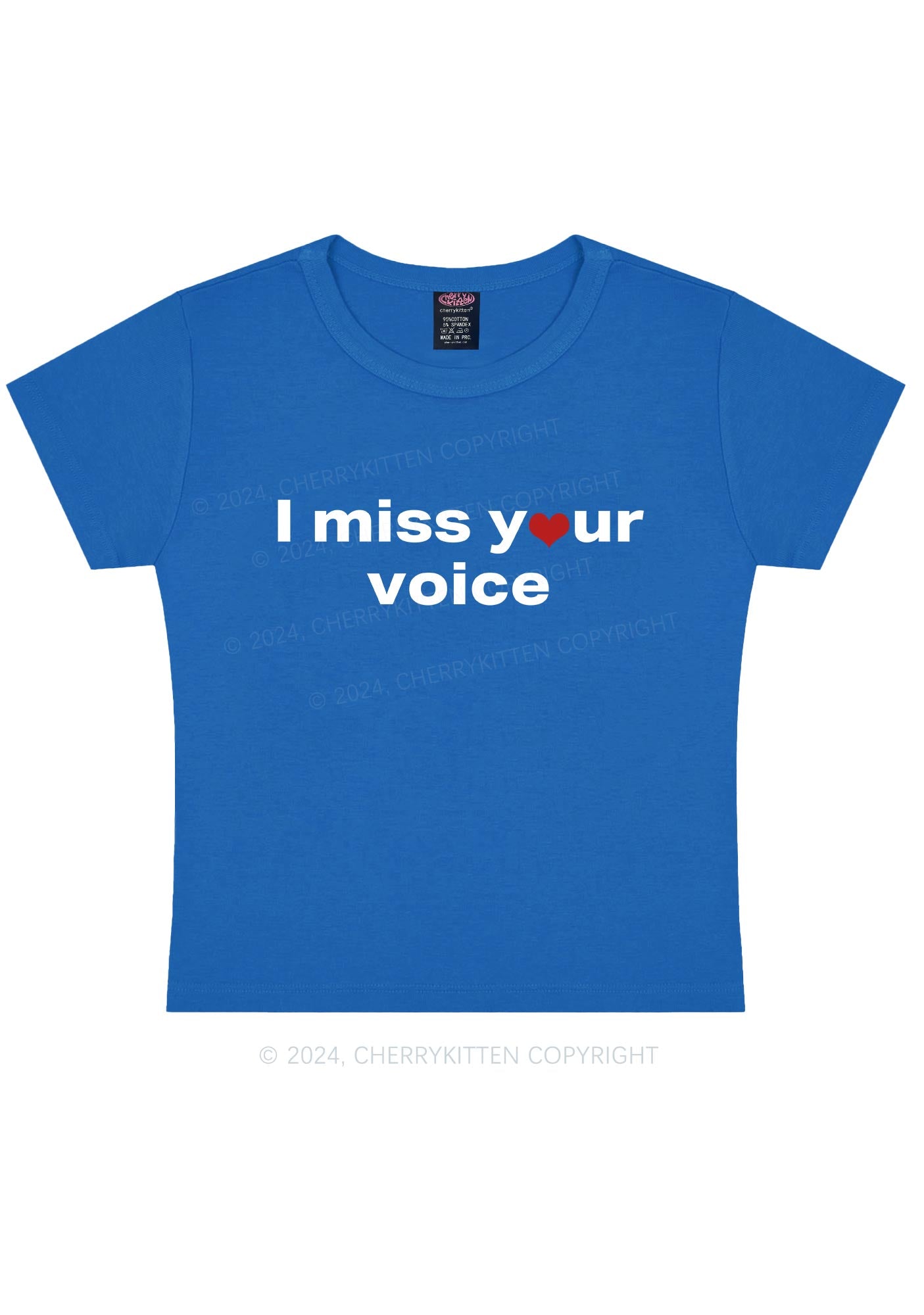 Miss Your Voice Y2K Valentine's Day Baby Tee Cherrykitten