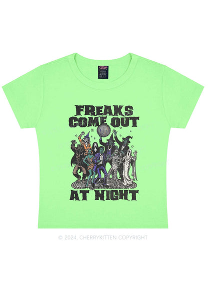 Halloween Freaks Come Out Y2K Baby Tee Cherrykitten