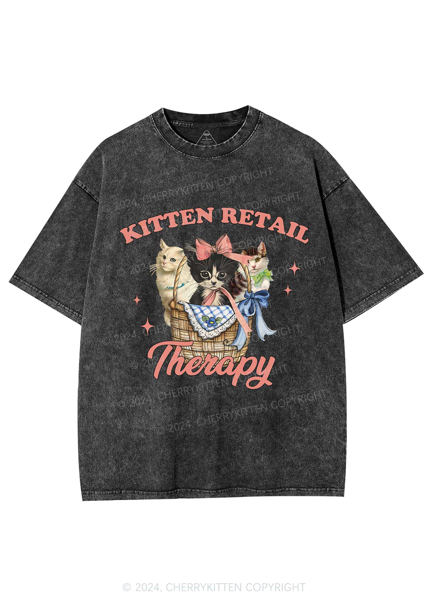 Kitten Retail Therapy Y2K Washed Tee Cherrykitten