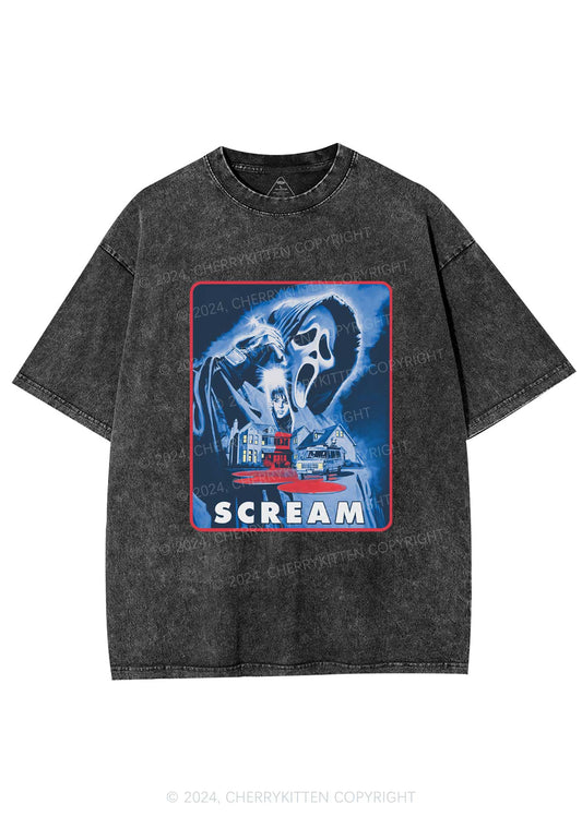 Scream Halloween Y2K Washed Tee Cherrykitten