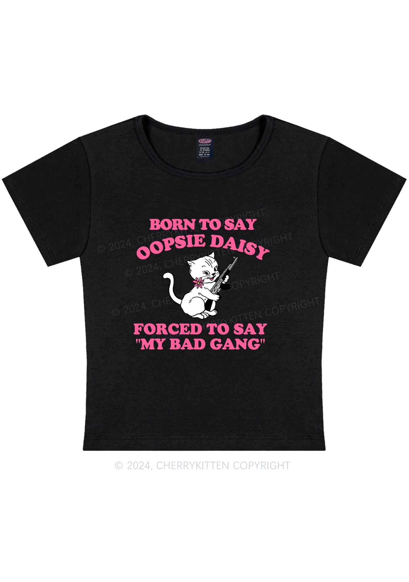 Curvy My Bad Gang Y2K Baby Tee Cherrykitten