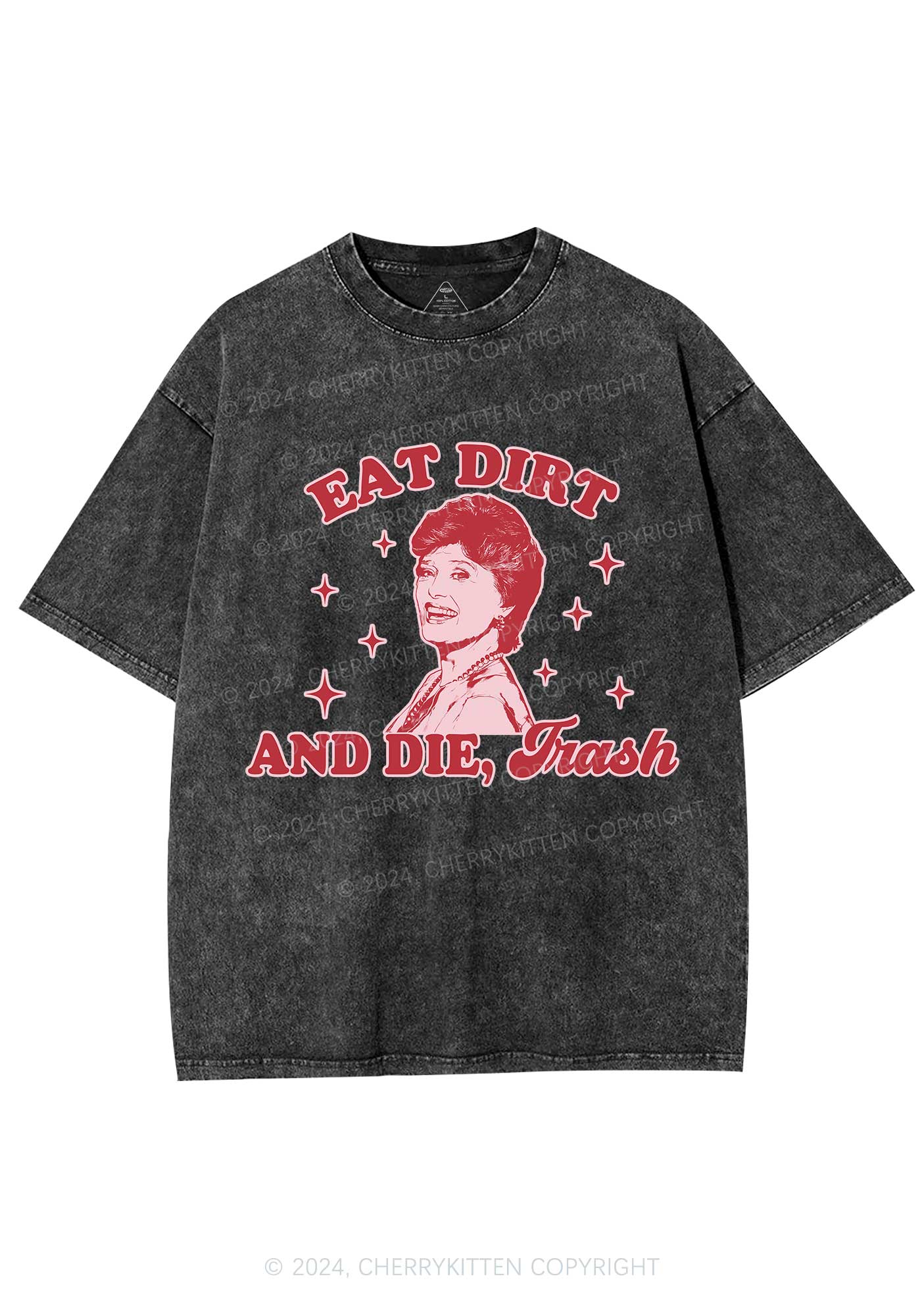 Eat Dirt And Die Y2K Washed Tee Cherrykitten