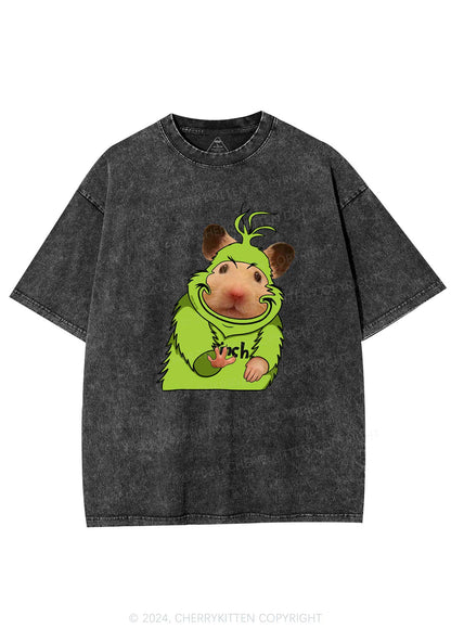 Christmas Green Ratz Y2K Washed Tee Cherrykitten