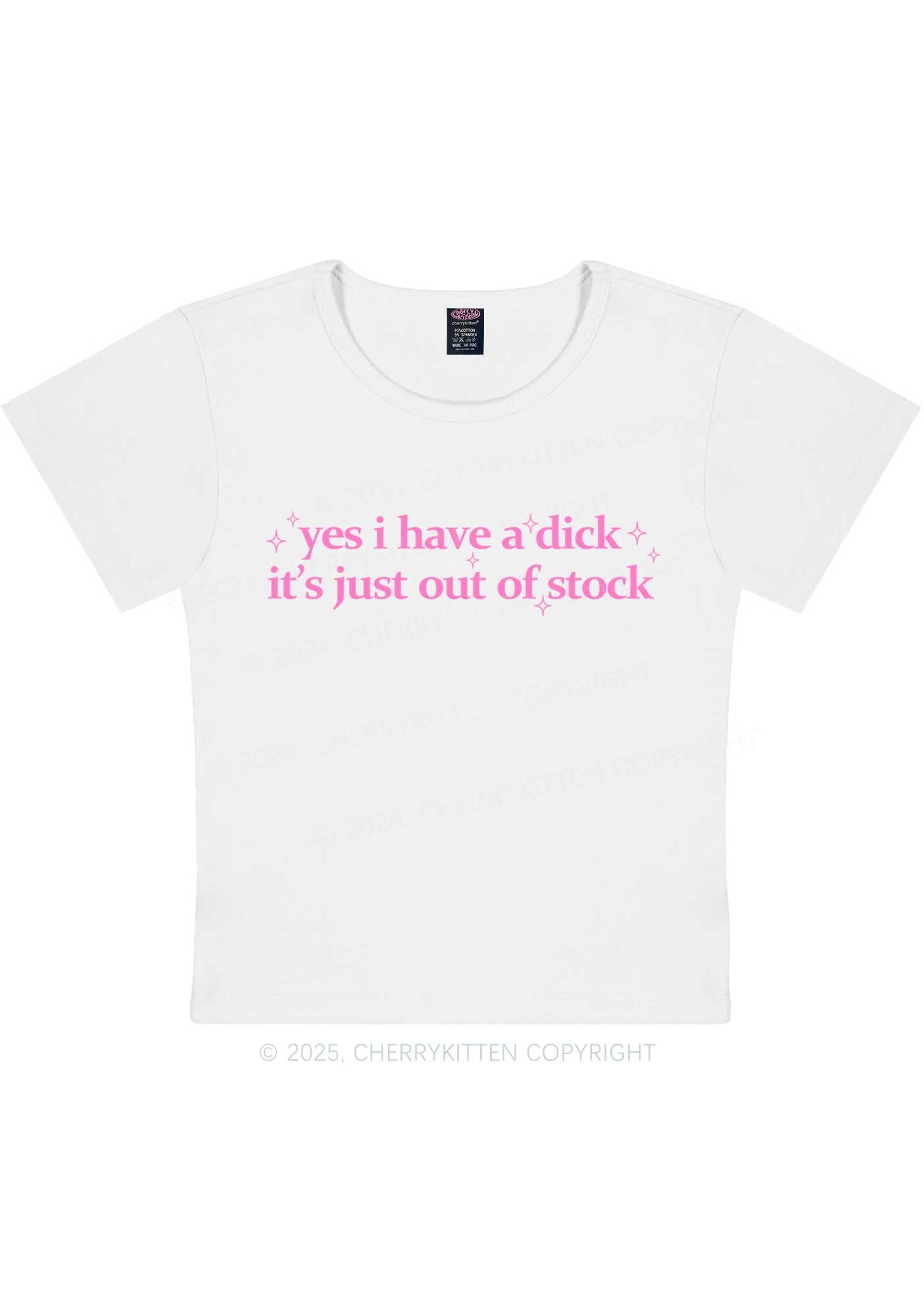 Yes I Have A Dxxk Y2K Baby Tee Cherrykitten