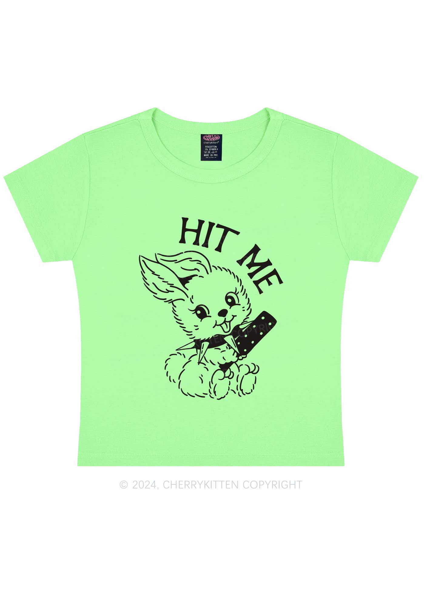 Hit Me Bunny Y2K Baby Tee Cherrykitten