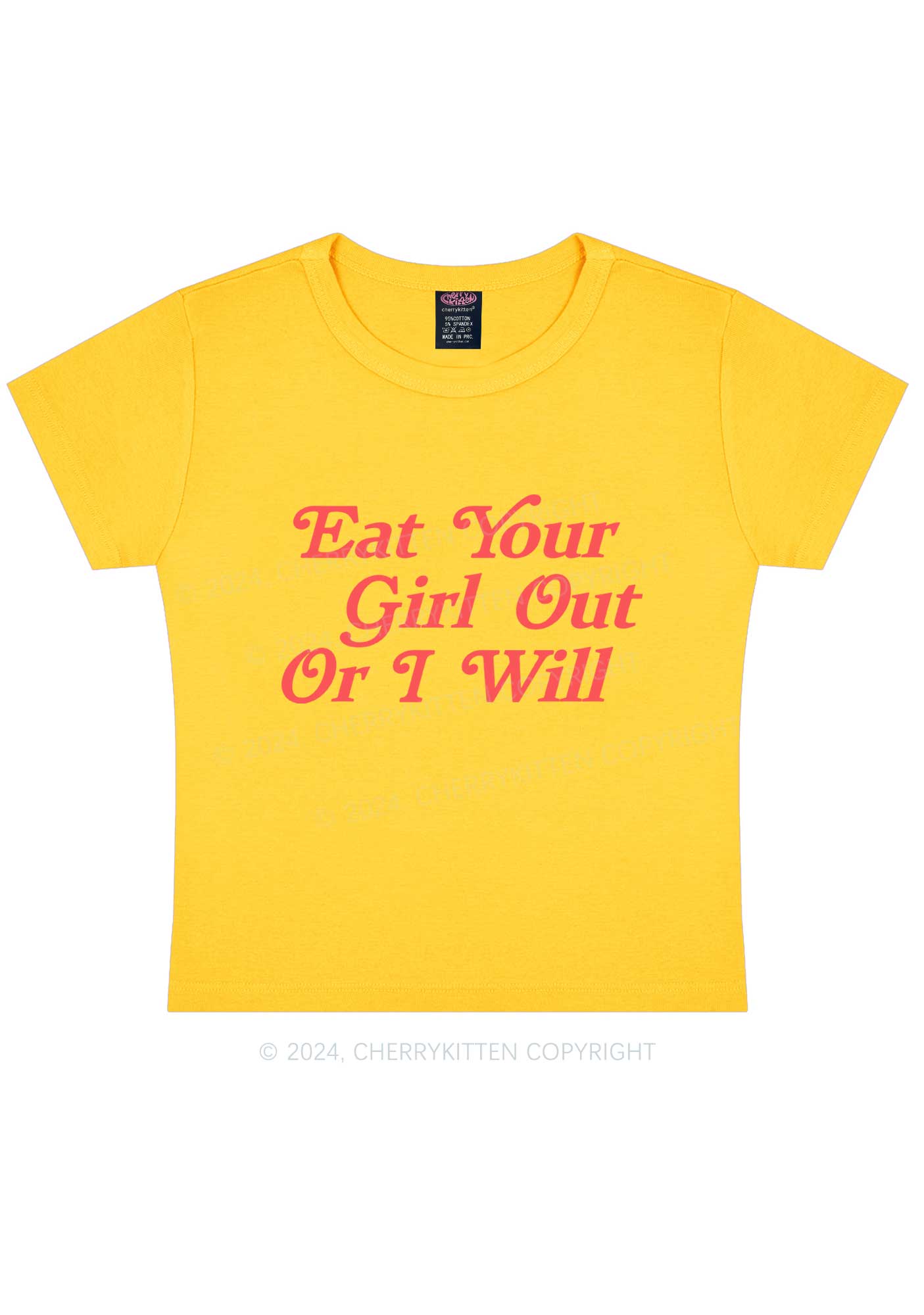 Eat Your Girl Out Y2K Baby Tee Cherrykitten