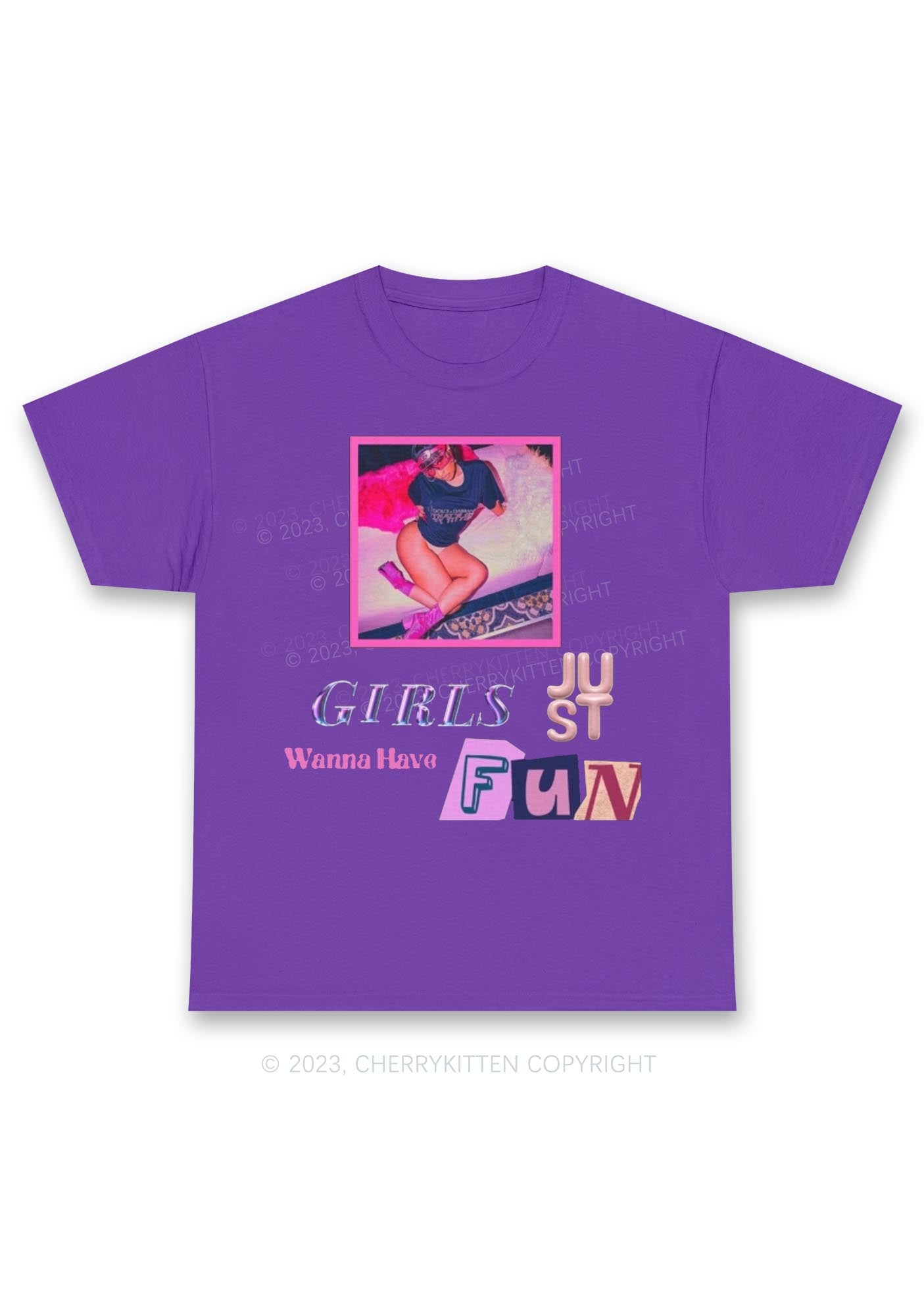 Girls Fun Y2K Chunky Shirt Cherrykitten