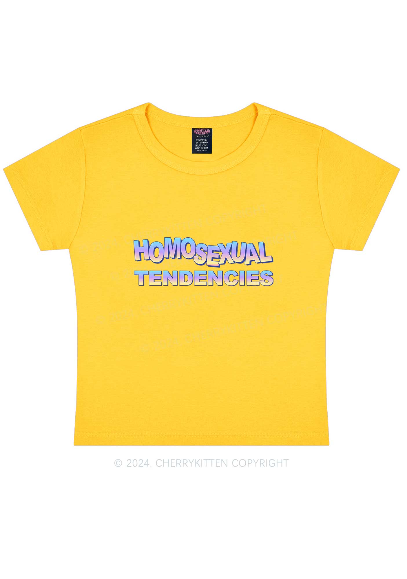 Homosexual Tendencies Y2K Baby Tee Cherrykitten