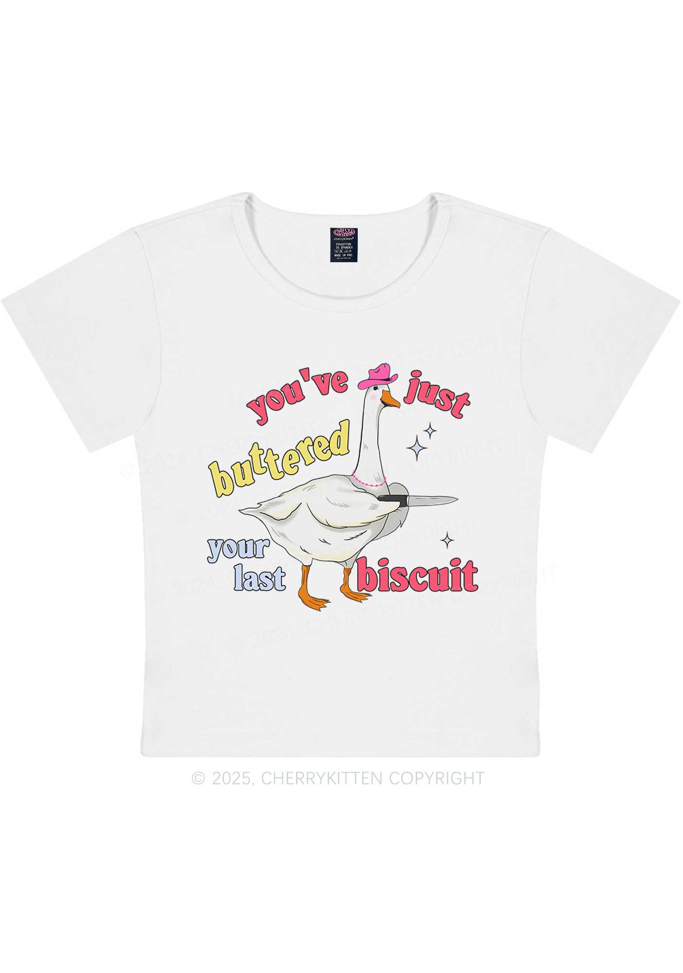 Just Buttered Last Biscuit Y2K Baby Tee Cherrykitten