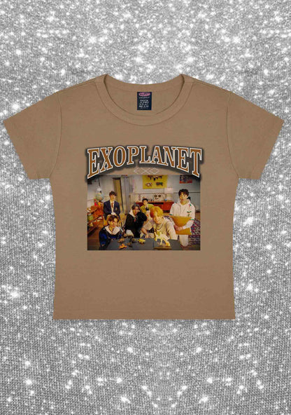 Exoplanet Kpop Y2K Baby Tee Cherrykitten