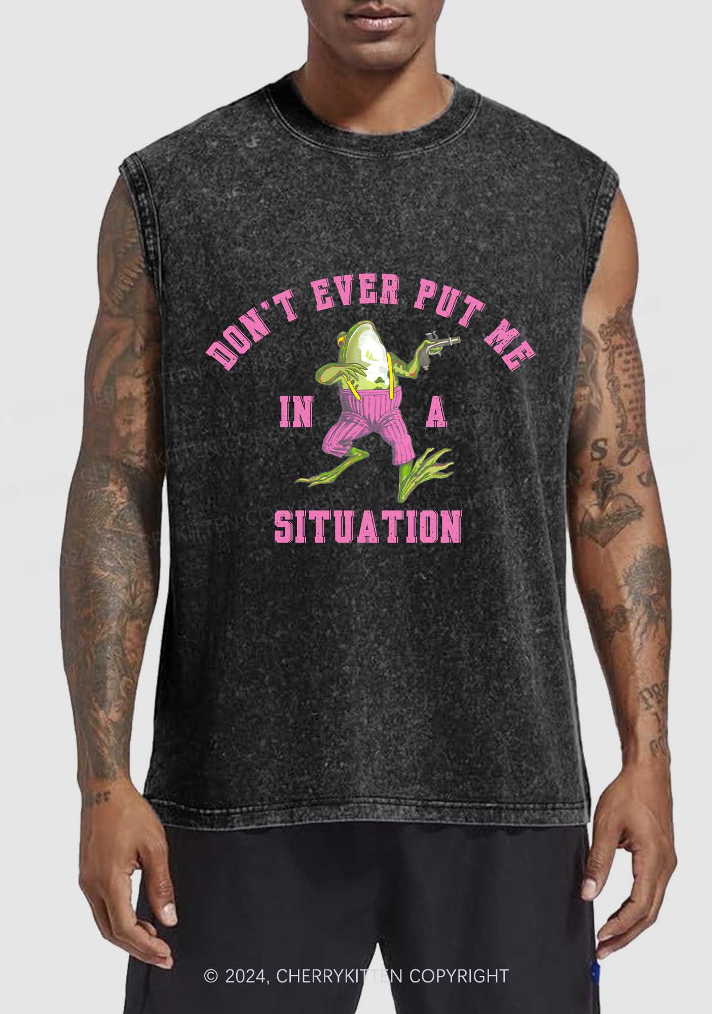 Put Me In Situation Y2K Washed Tank Cherrykitten