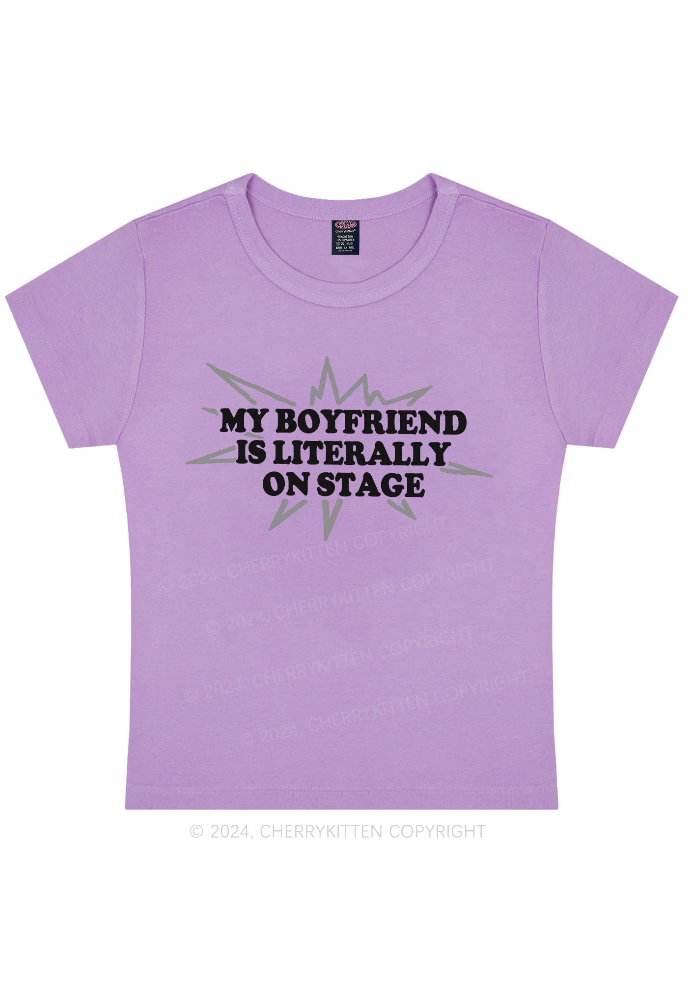 My Boyfriend On Stage Y2K Baby Tee Cherrykitten