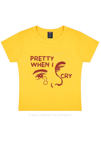 Pretty Cry Y2K Baby Tee Cherrykitten