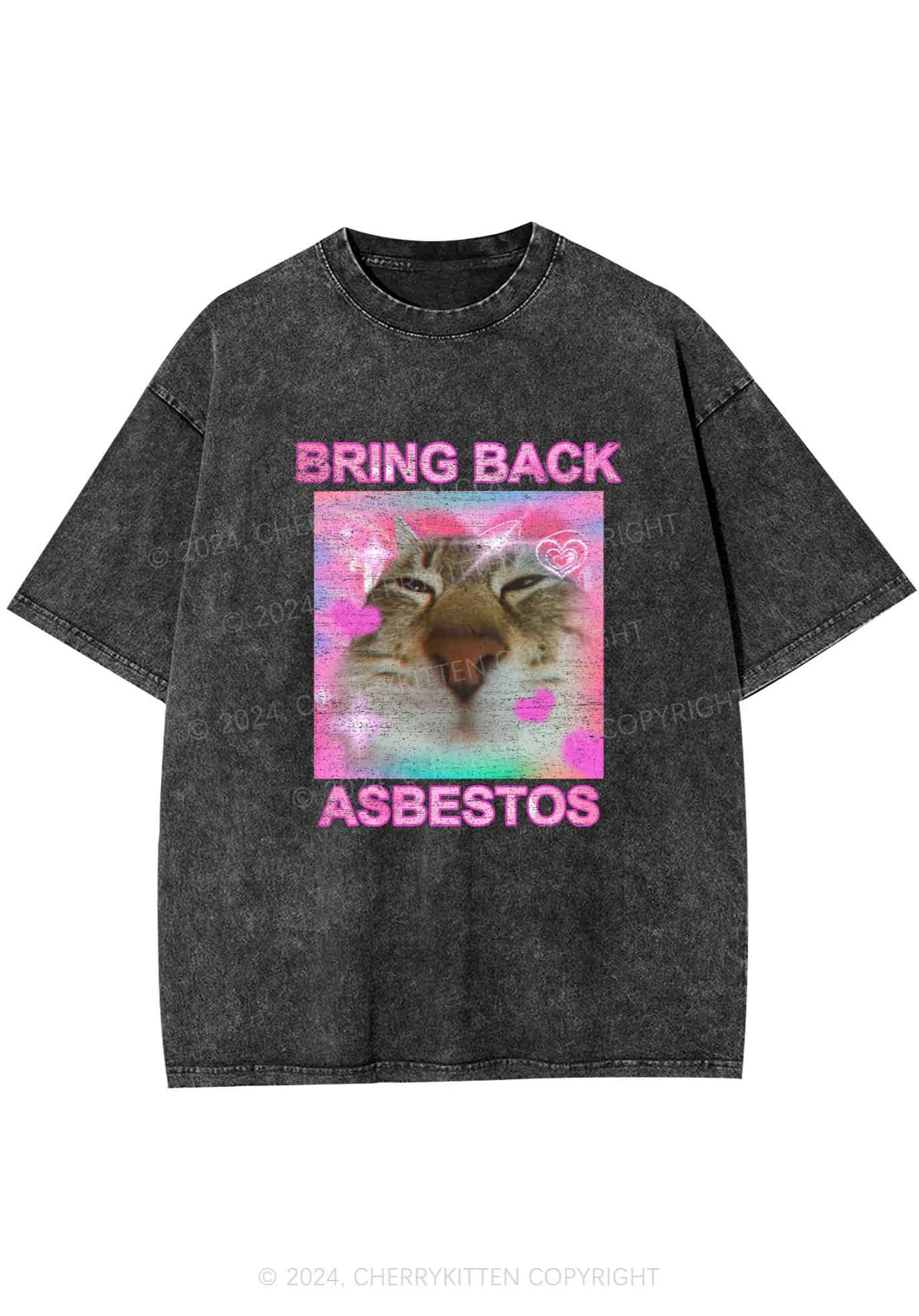 Bring Back Asbestos Y2K Washed Tee Cherrykitten