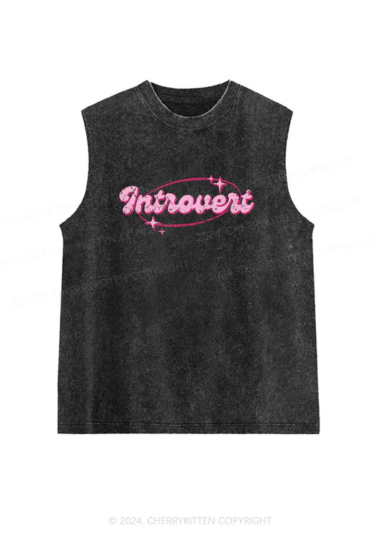 Introvert Universe Y2K Washed Tank Cherrykitten