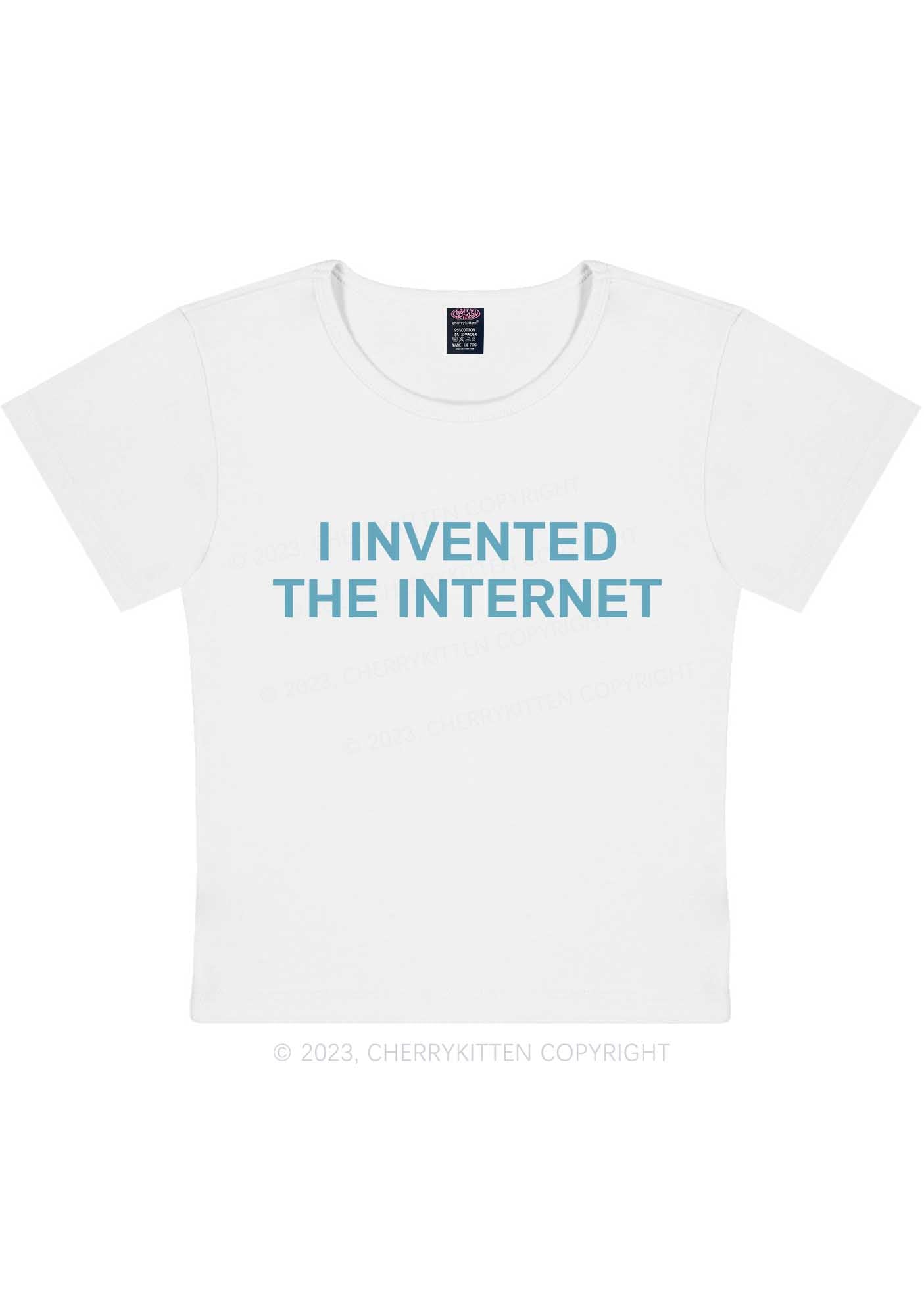 Curvy Invented Internet Y2K Baby Tee Cherrykitten