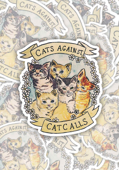 Cats Against 1Pc Y2K Sticker Cherrykitten