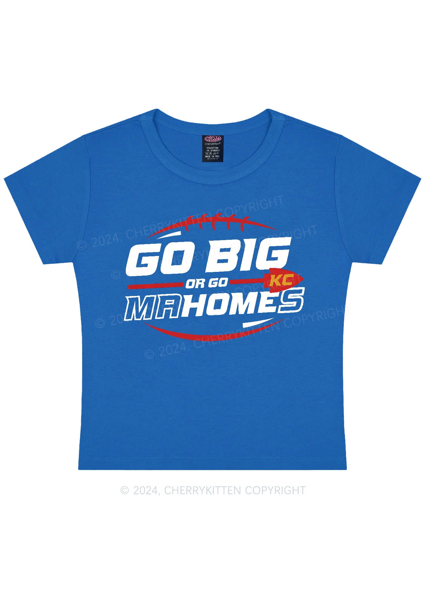 Go Big Y2K Super Bowl Baby Tee Cherrykitten