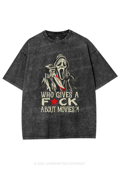 Halloween Fxxk Movies Y2K Washed Tee Cherrykitten