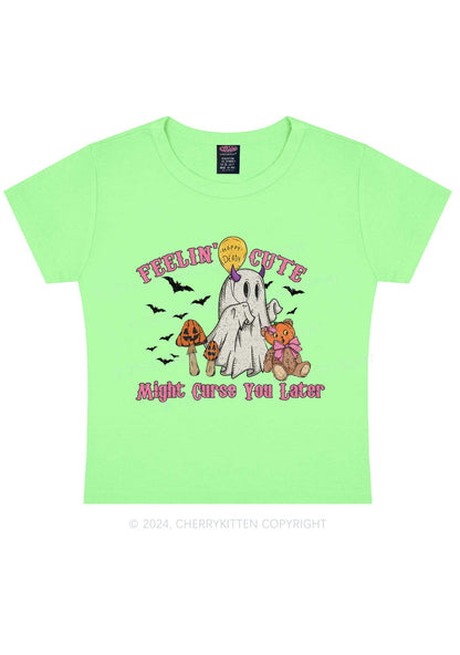 Halloween Feelin Cute Y2K Baby Tee Cherrykitten