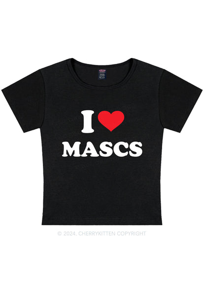 I Love Mascs Y2K Baby Tee Cherrykitten