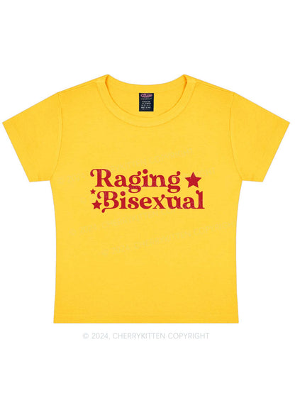 Raging Bisexual Stars Y2K Baby Tee Cherrykitten