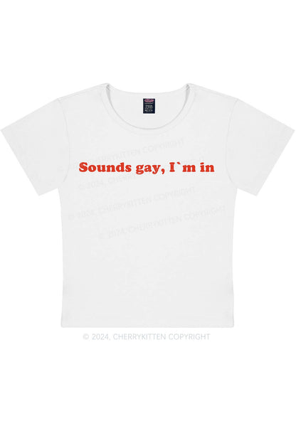 Curvy Sounds Gay Y2K Baby Tee Cherrykitten