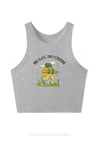 Be Gay Do Crime Frog Y2K Crop Tank Top Cherrykitten