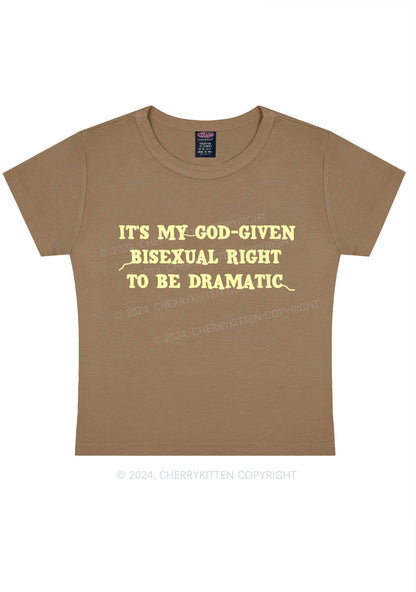 God-Given Bisexual Right Y2K Baby Tee Cherrykitten