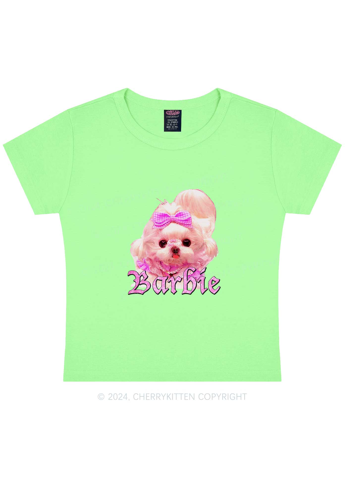 Pretty Dog Y2K Baby Tee Cherrykitten