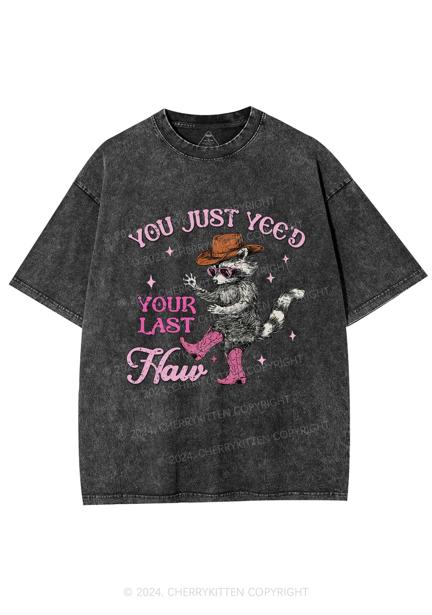 You Just Yeed Raccoon Y2K Washed Tee Cherrykitten