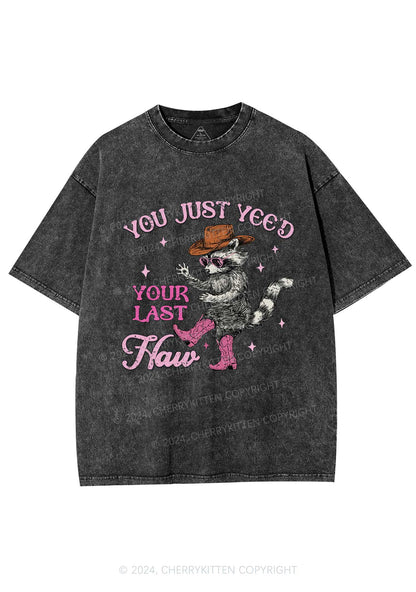 You Just Yeed Raccoon Y2K Washed Tee Cherrykitten