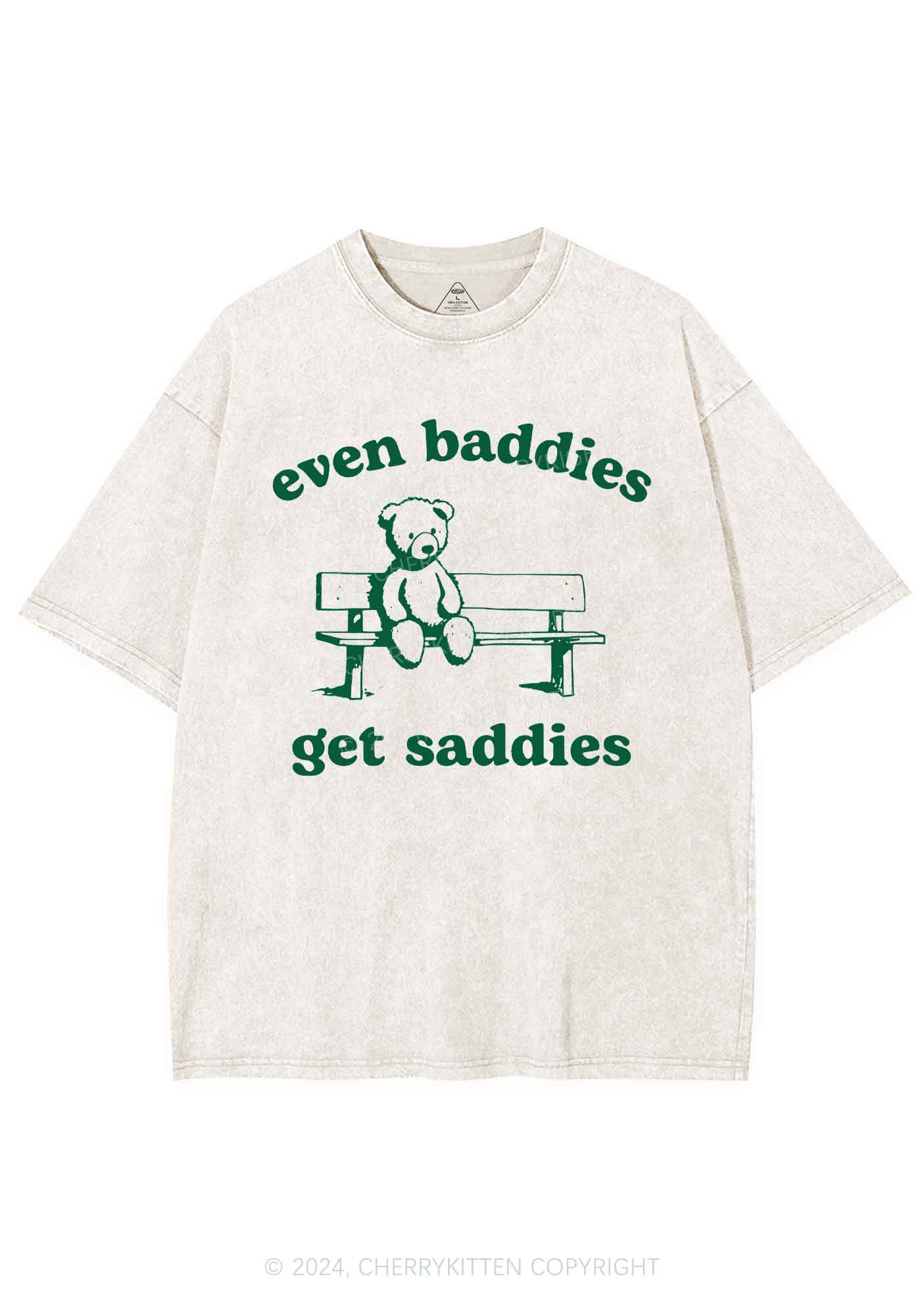 Saddies Bear Y2K Washed Tee Cherrykitten