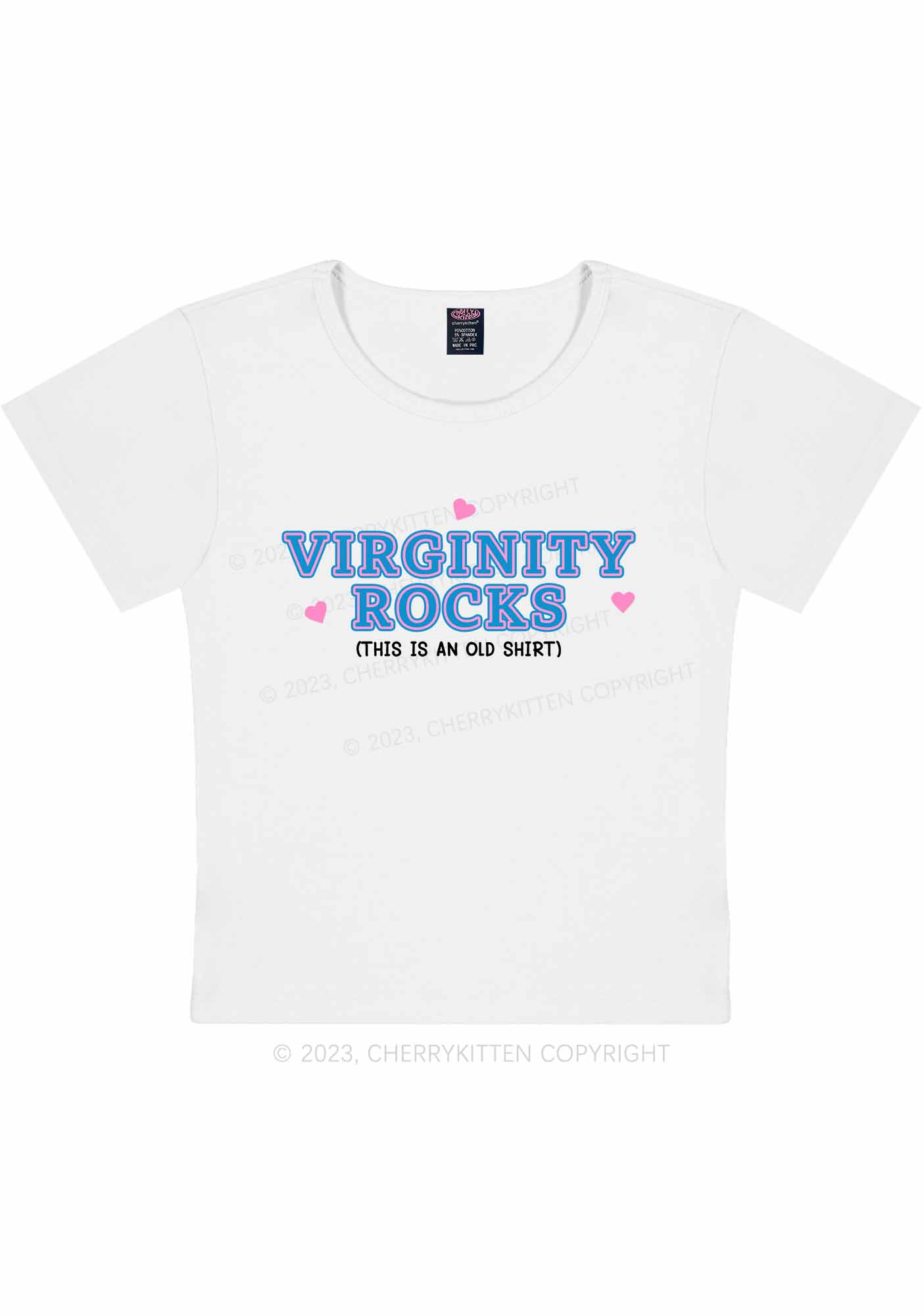 Virginity Rocks Y2K Baby Tee Cherrykitten