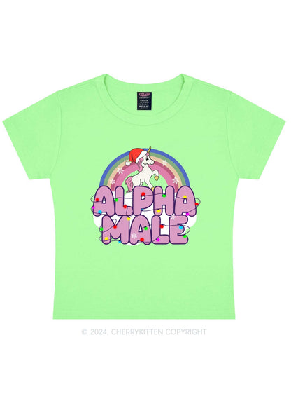 Christmas Alpha Male Y2K Baby Tee Cherrykitten