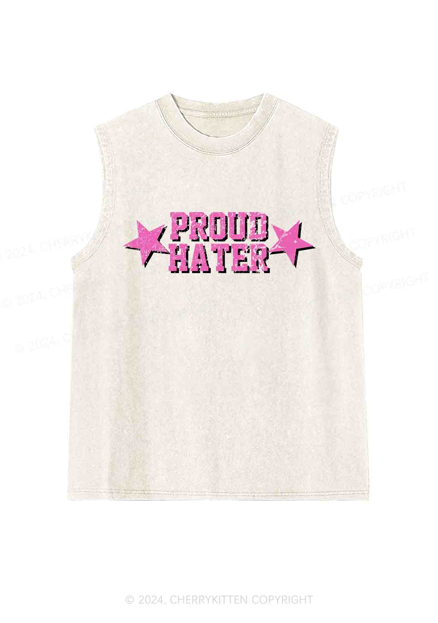 Proud Hater Y2K Washed Tank Cherrykitten