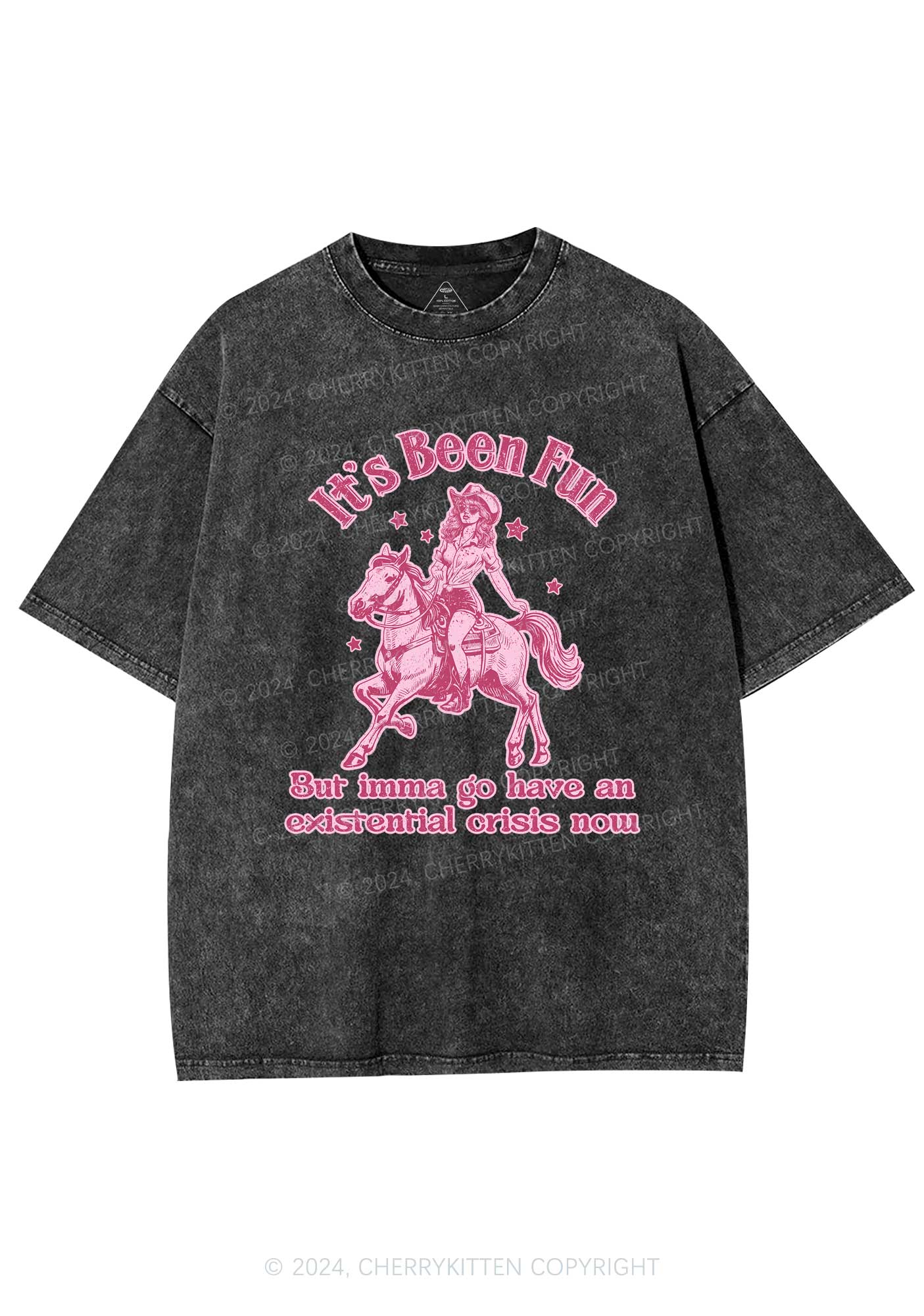 Cowgirl Existential Crisis Y2K Washed Tee Cherrykitten