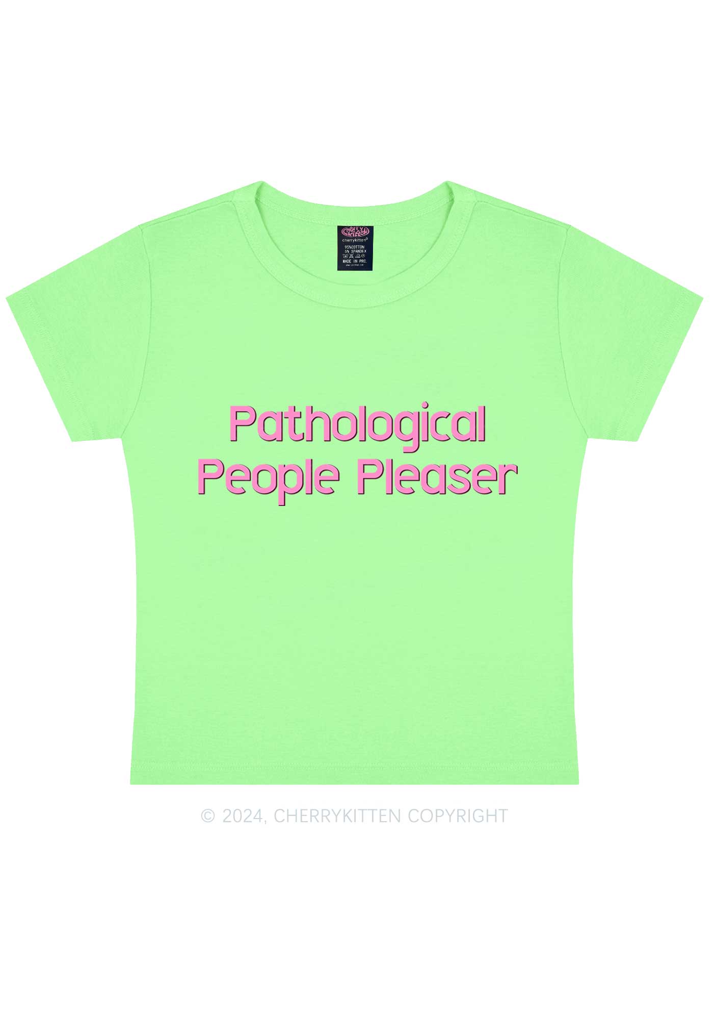 Pathological People Pleaser Y2K Baby Tee Cherrykitten