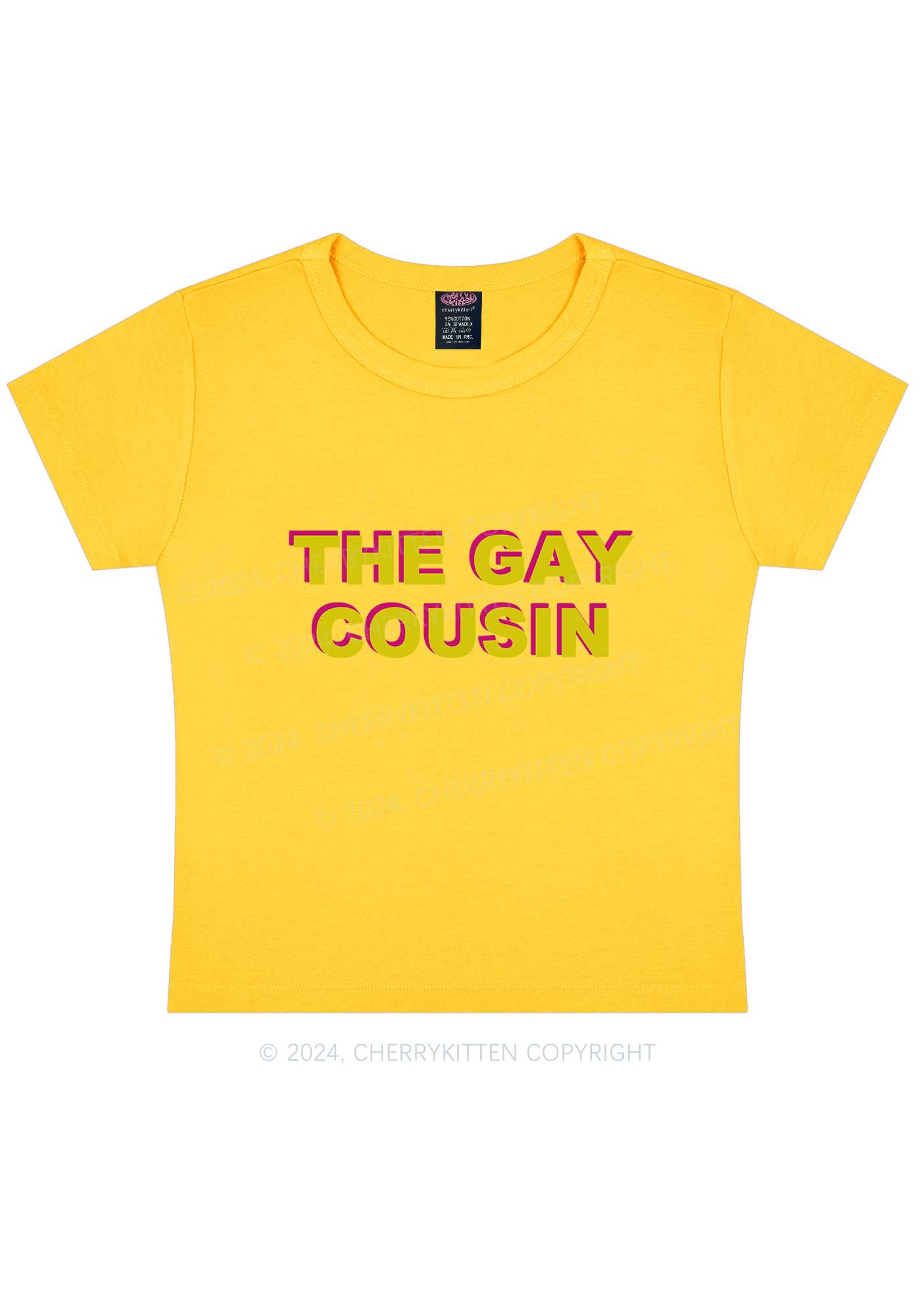 The Gay Cousin Y2K Baby Tee Cherrykitten