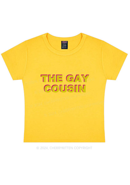 The Gay Cousin Y2K Baby Tee Cherrykitten