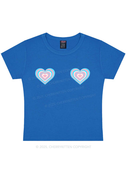 Transgender Flag Heart Y2K Baby Tee Cherrykitten