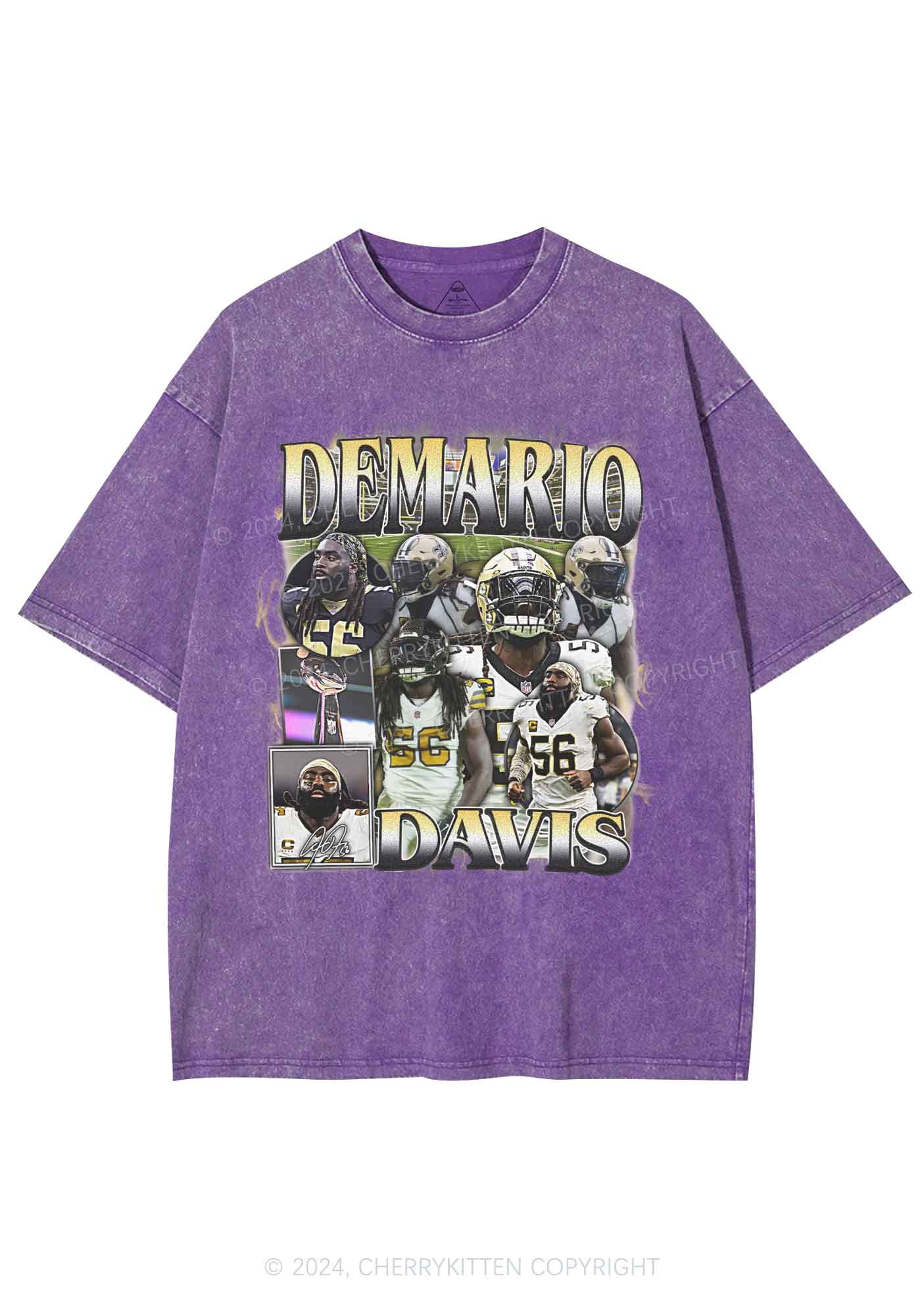 Yellow Demario Y2K Super Bowl Washed Tee Cherrykitten