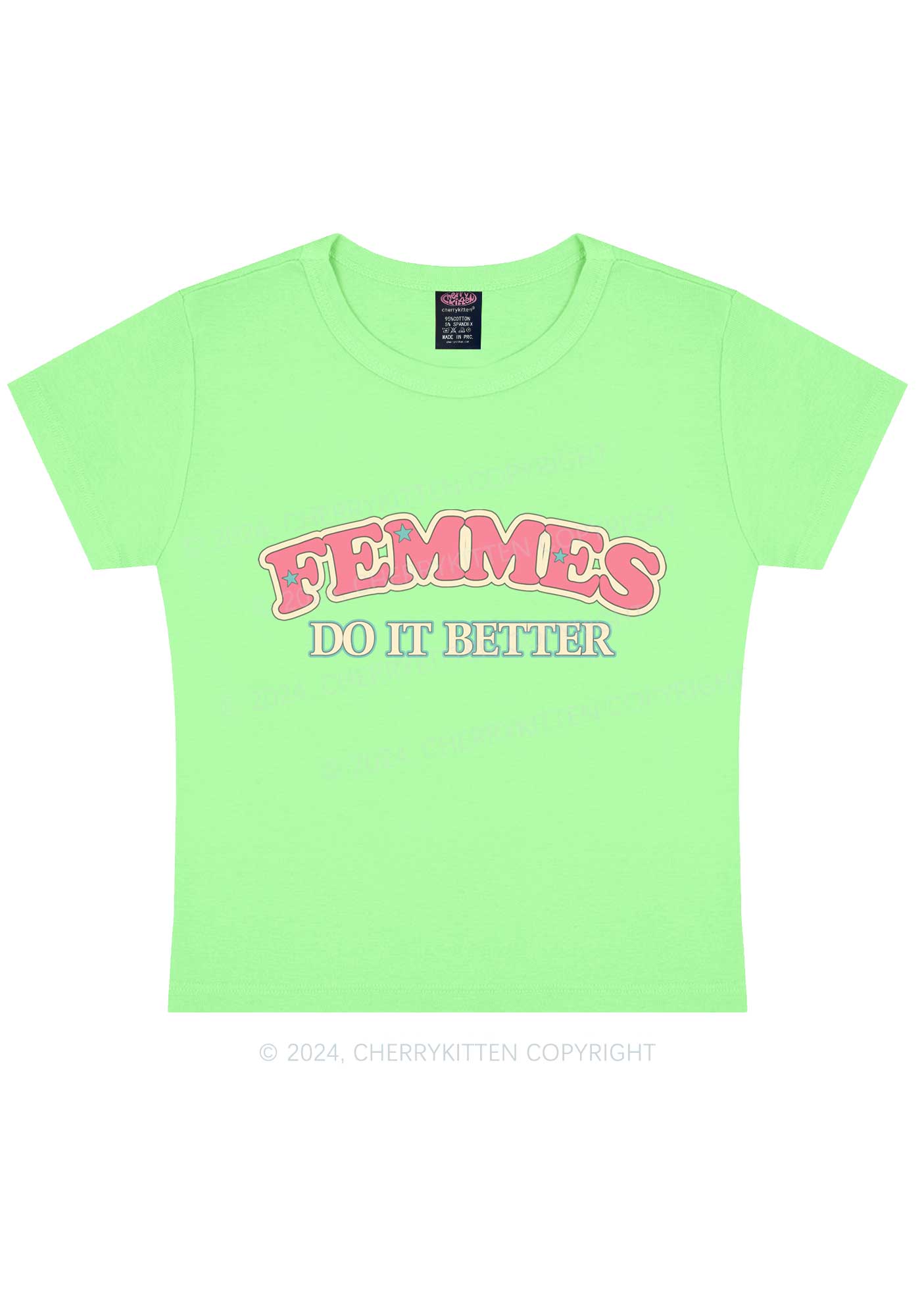 Femmes Do It Better Y2K Baby Tee Cherrykitten