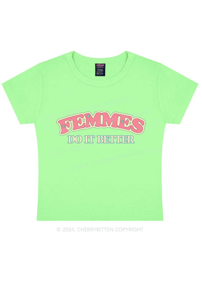 Femmes Do It Better Y2K Baby Tee Cherrykitten